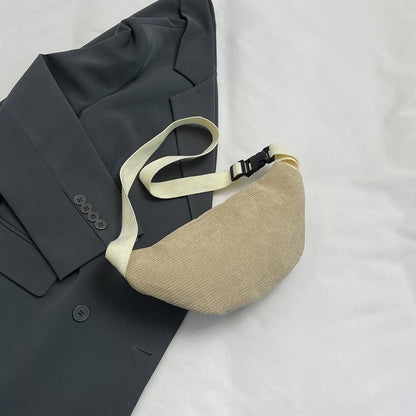Sac banane velours beige