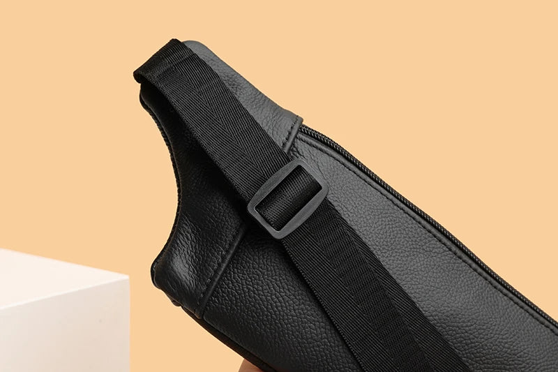 Sac banane cuir plat