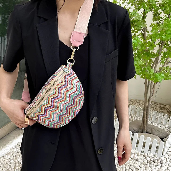 Sac banane femme tressé