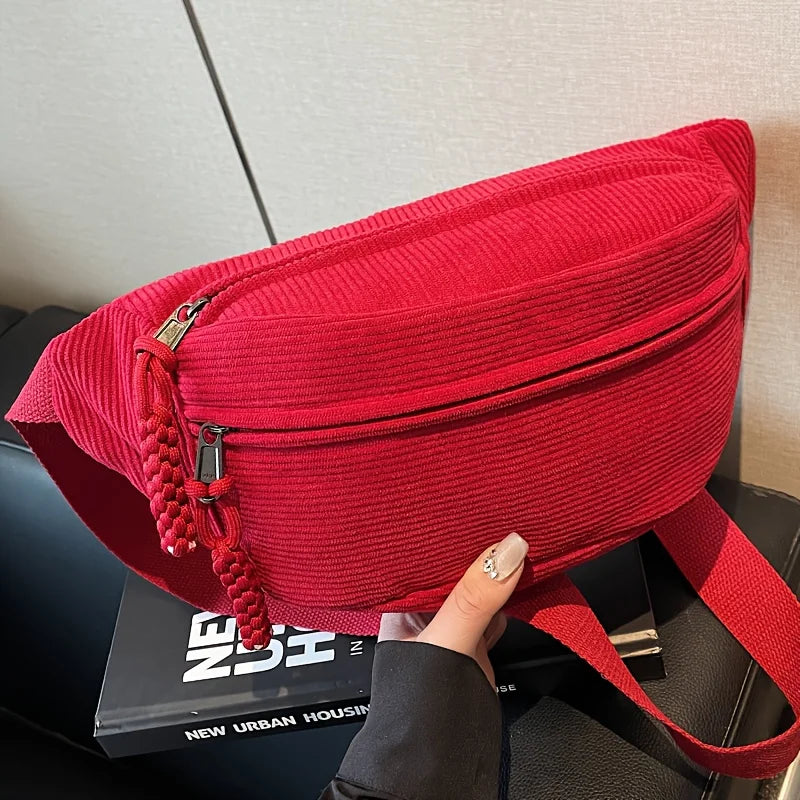 Sac banane velours femme