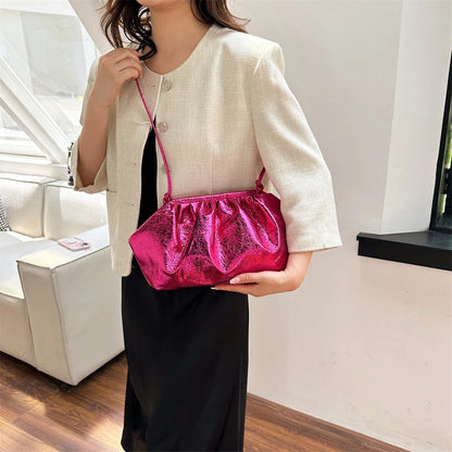 MOODS-Pochettes de soirée dorées pour femmes, sac à bandoulière, sac nuage, sacs à main de créateurs de luxe, fête de mariage, nouveau, 2024