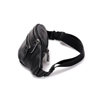 Sac banane cuir 2 poches avant