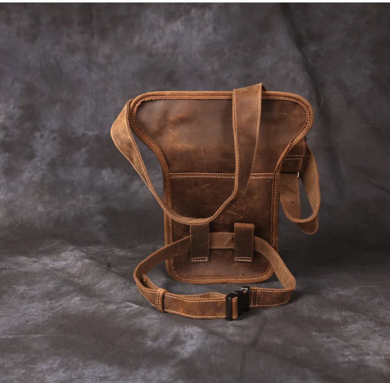 Pochette homme cuir marron