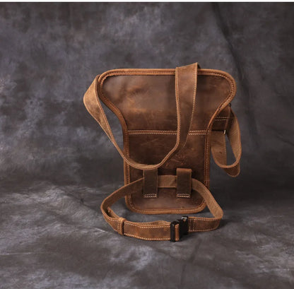 Pochette homme cuir marron