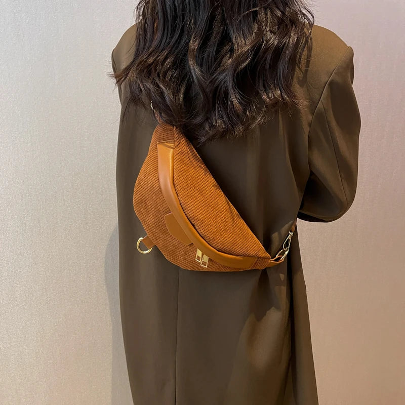Sac bandoulière velours