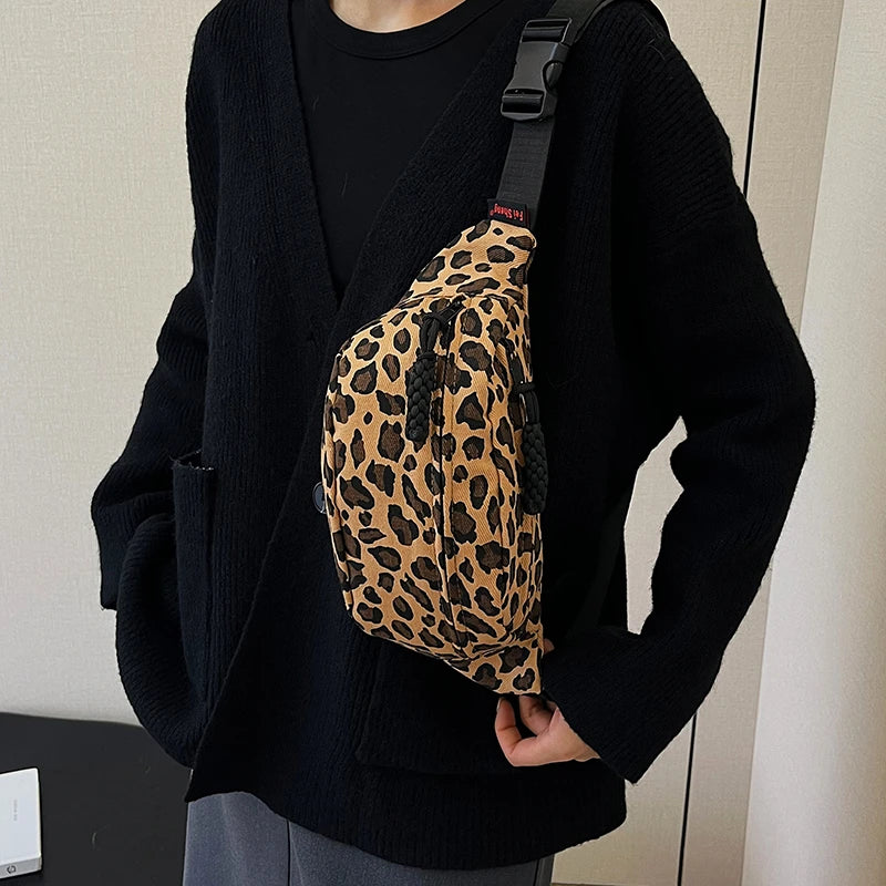 Sac léopard bandoulière