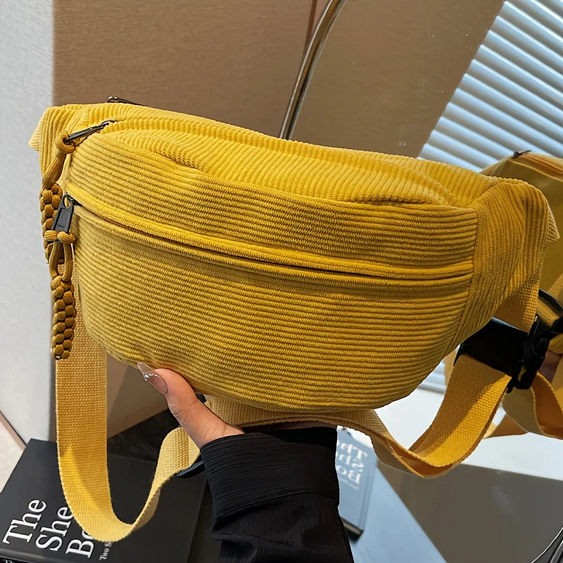 Sac banane velours femme