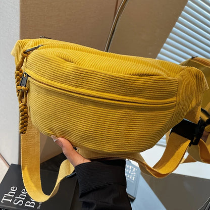 Sac banane velours femme