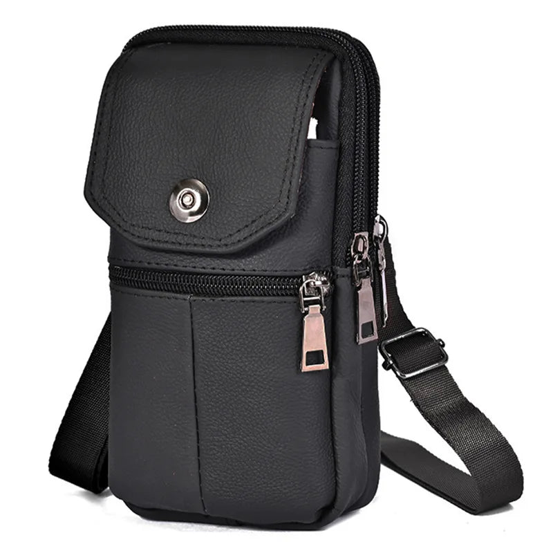Pochette cuir ceinture homme