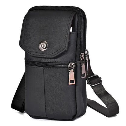 Pochette cuir ceinture homme