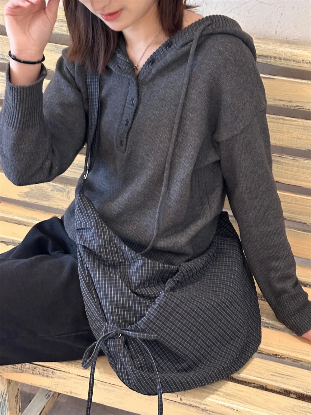Sacs à bandoulière Hobos rétro à carreaux pour femmes, sac à boulettes en Nylon avec poche à cordon de serrage, sacoche de voyage Portable de grande capacité