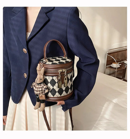 Sac à main de luxe en cuir pour femmes, petits sacs à main avec fermeture éclair, seau à bandoulière, pendentif, nouvelle tendance 2023