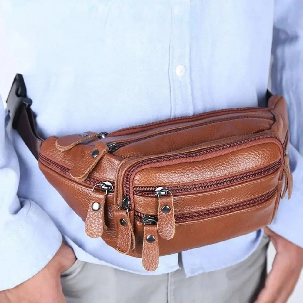 Sac banane multipoches cuir