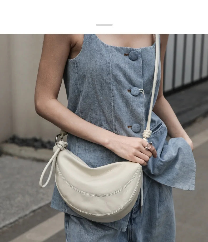 Sac cuir demi-lune