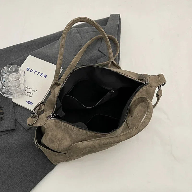 Sacs à bandoulière en cuir PU pour femmes, Design rétro, mode coréenne, sac à aisselles de grande capacité, fourre-tout, 2024