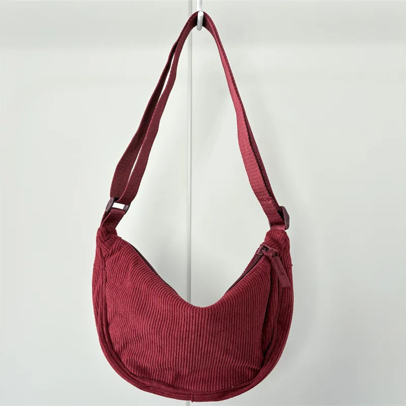 Sac demi-lune velours