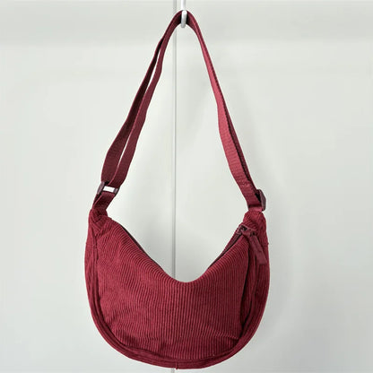 Sac demi-lune velours