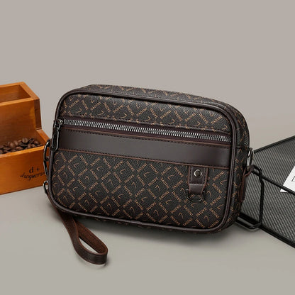 Sac pour hommes d'affaires de haute qualité en cuir PU souple Sac à main pour homme Sac à bandoulière multi-fonctionnel pochette pour hommes avec sangle de taille Sac