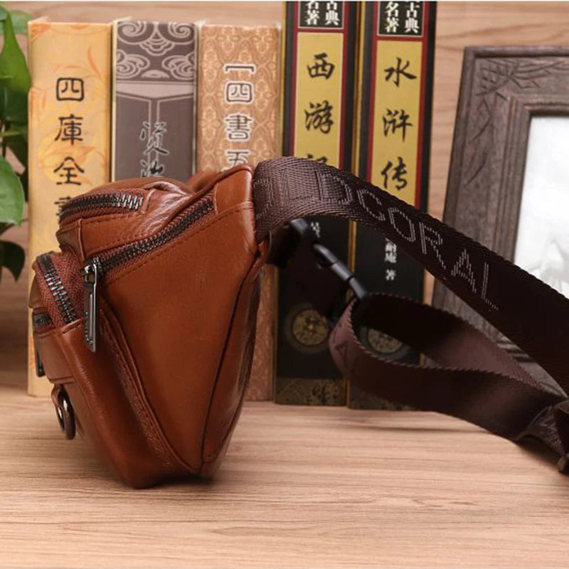 Sac banane en cuir homme