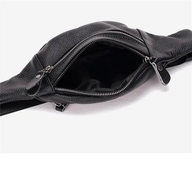 Sac banane cuir 2 poches avant