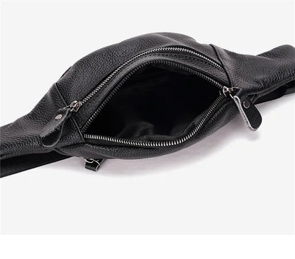 Sac banane cuir 2 poches avant