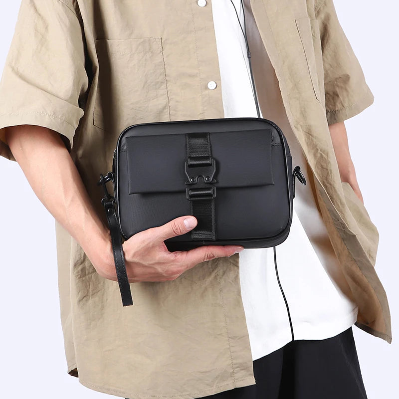 Sac à bandoulière en cuir PU souple pour hommes, petit sac à main décontracté de bonne qualité, pochette de jour