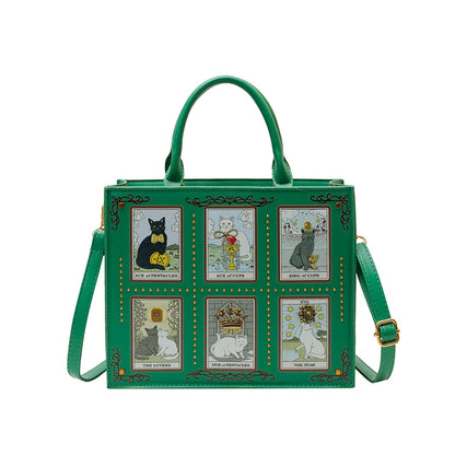 Sacs fourre-tout décontractés de marque pour femme, sacs bandoulière messager pour femme, grands sacs à main féminins, sacs de luxe de créateurs, grands sacs à main à motif chat, sacs à bandoulière