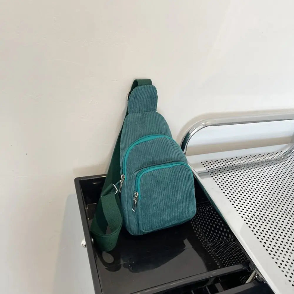 Sac bandoulière velours côtelé