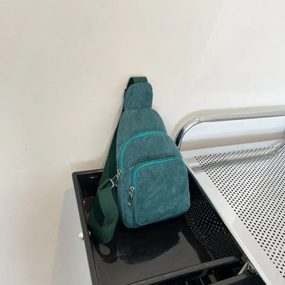 Sac bandoulière velours côtelé