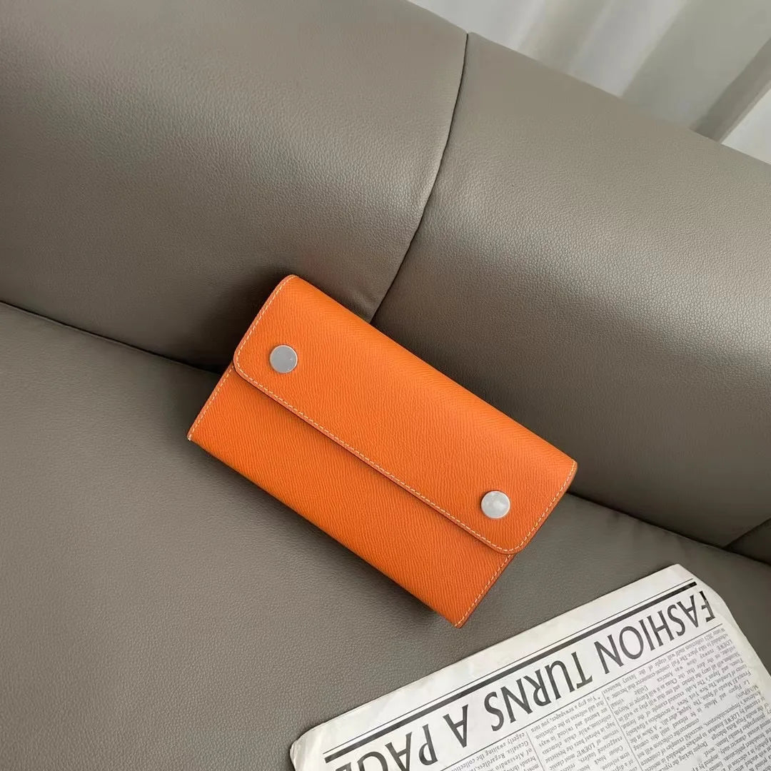 Sac à Main en Cuir group pour Femme, de Luxe, de Haute Qualité, EP Palmprint Cowhide Snap Wallet2024, 2024