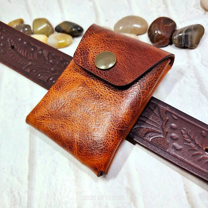 Pochette cuir homme ceinture