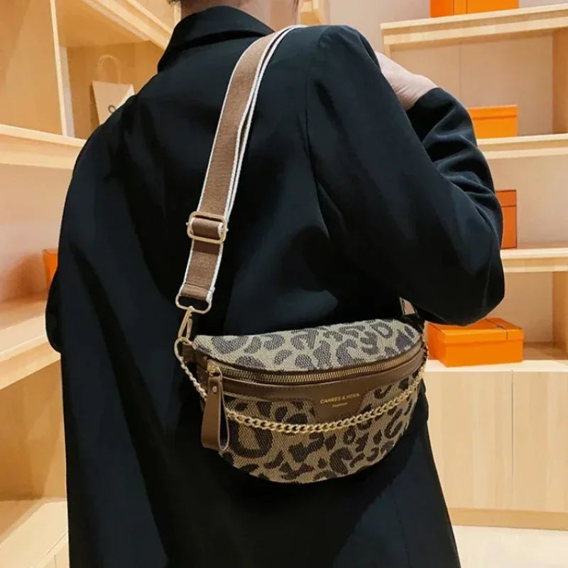 Sac bandoulière leopard femme