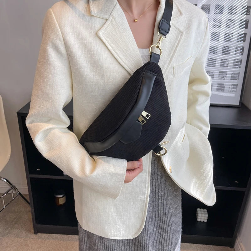 Sac bandoulière velours