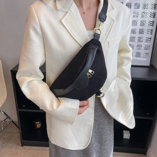 Sac bandoulière velours