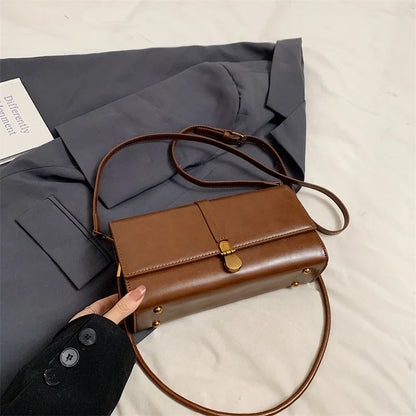 MOODS rétro rabat bandoulière sacs de messager pour femmes en cuir PU couleur Pure petit sac à bandoulière carré sac à main de créateur de luxe 2025
