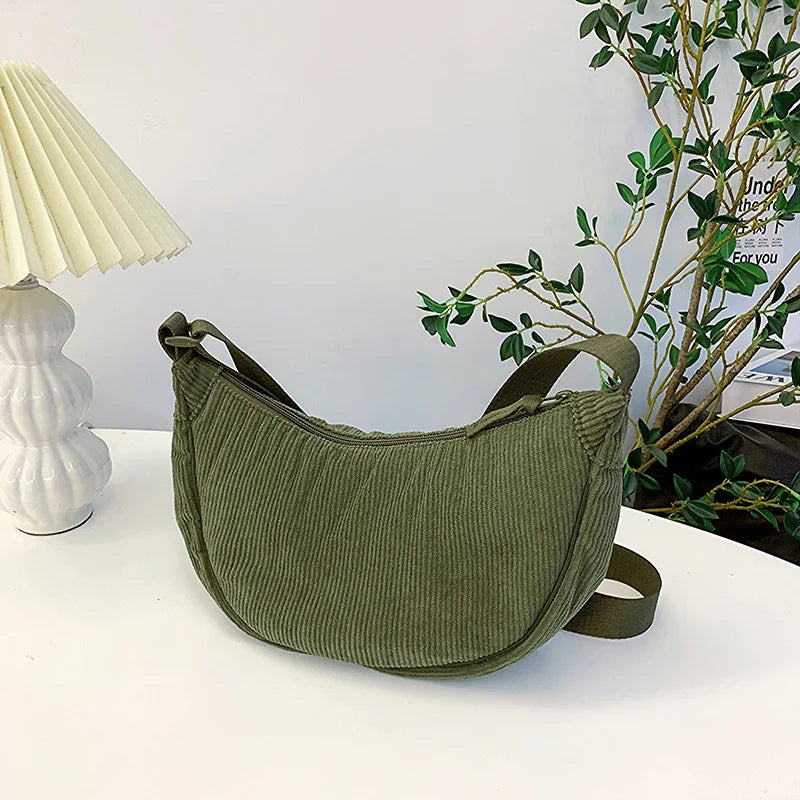 Sac demi-lune velours