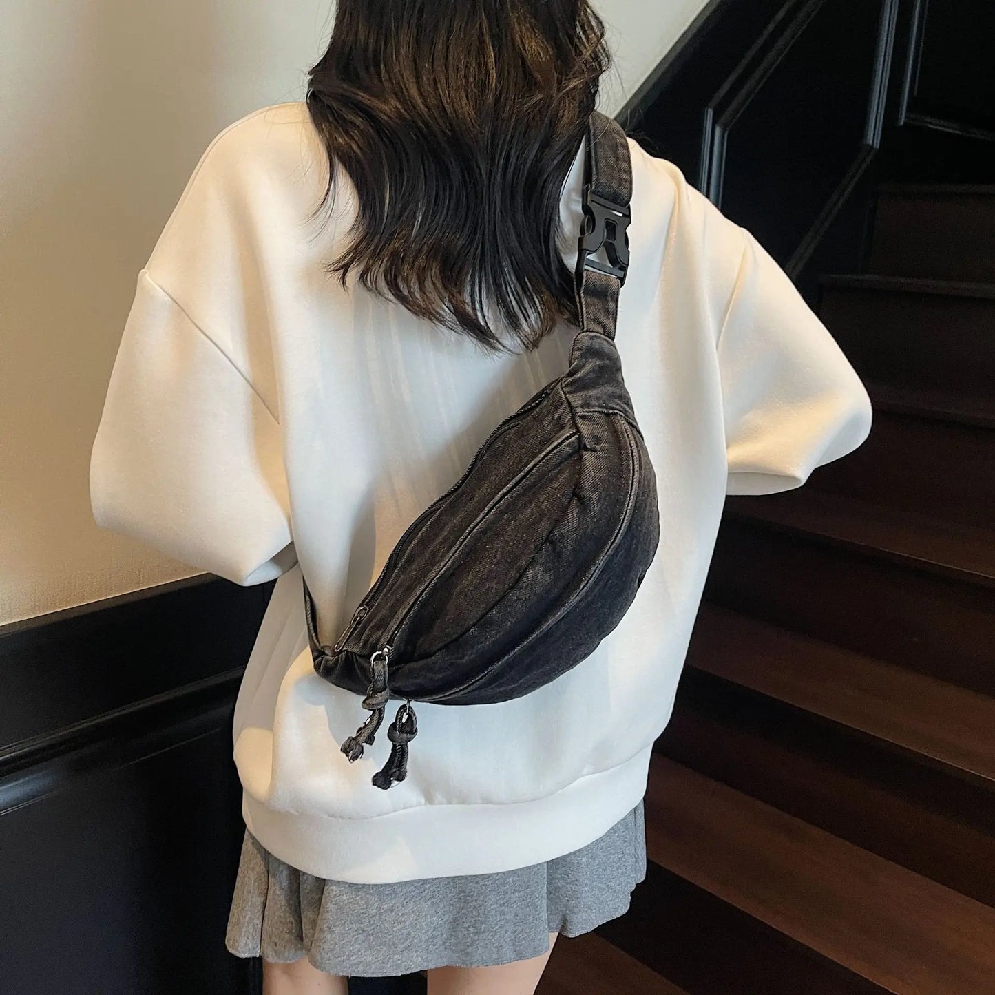 Sac banane jean