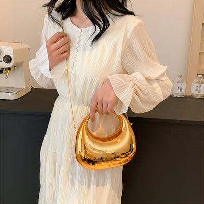 sac de luxe femme pochette soirée femme sac a main femme luxe MOODS-Pochettes de soirée dorées pour femmes, sacs à main et sacs à main de créateurs de luxe, sac de poignet à poignée ronde, fête de mariage, 2024