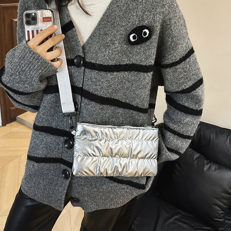 sac de luxe femme sac bandoulière femme sac de luxe femme marque célèbre MOODS-Ensemble de Sacs à Main en Tissu de Coton Matelassé pour Femme, 2 en 1, observateur, Grande Capacité, Cabas, Dernière Collection Hiver 2025