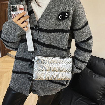 sac de luxe femme sac bandoulière femme sac de luxe femme marque célèbre MOODS-Ensemble de Sacs à Main en Tissu de Coton Matelassé pour Femme, 2 en 1, observateur, Grande Capacité, Cabas, Dernière Collection Hiver 2025