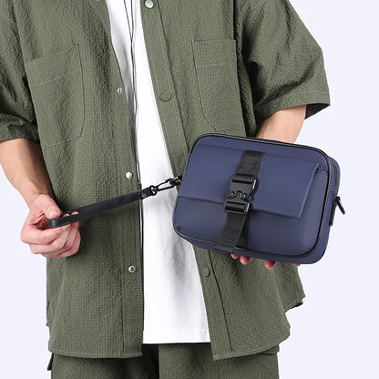 Sac à bandoulière en cuir PU souple pour hommes, petit sac à main décontracté de bonne qualité, pochette de jour