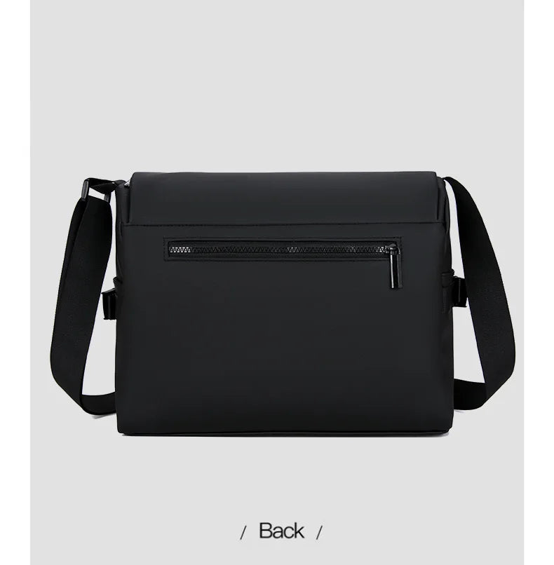 Nouveau sac à bandoulière pour hommes anti éclaboussures haut de gamme polyvalent sac à bandoulière grande capacité décontracté couleur bloquée PU sac pour hommes sacs