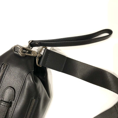 Sac banane cuir noir
