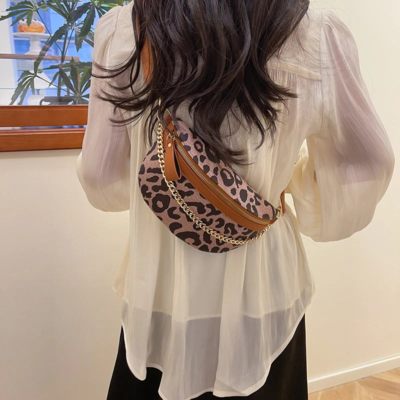 Sac banane bandoulière leopard