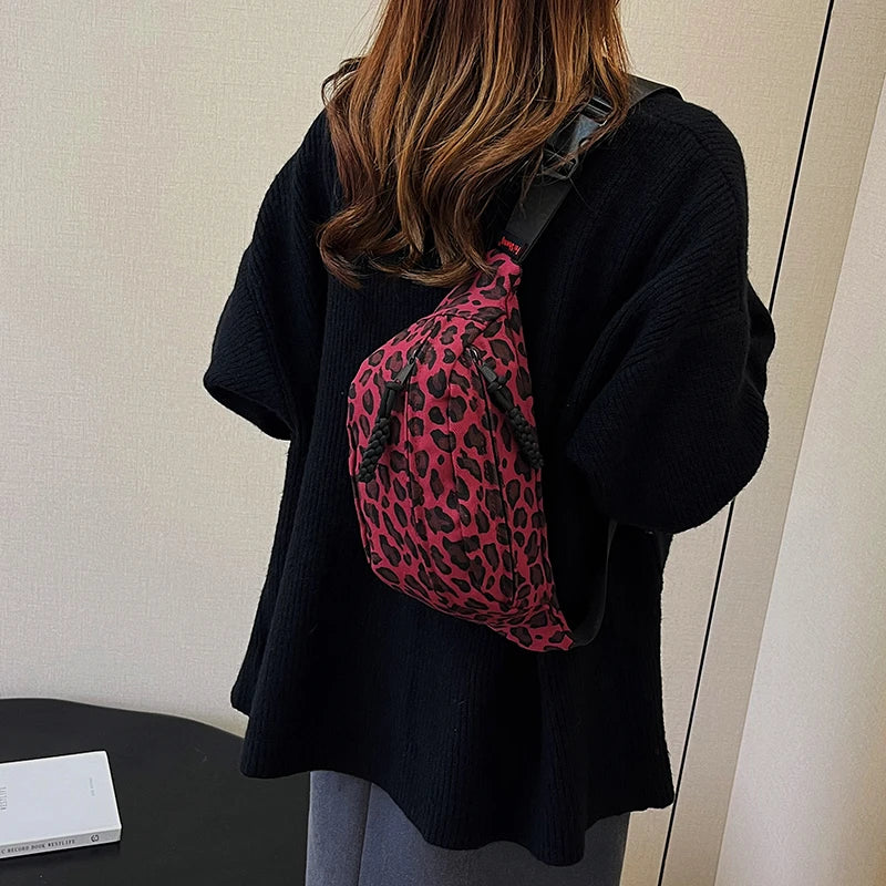 Sac léopard bandoulière