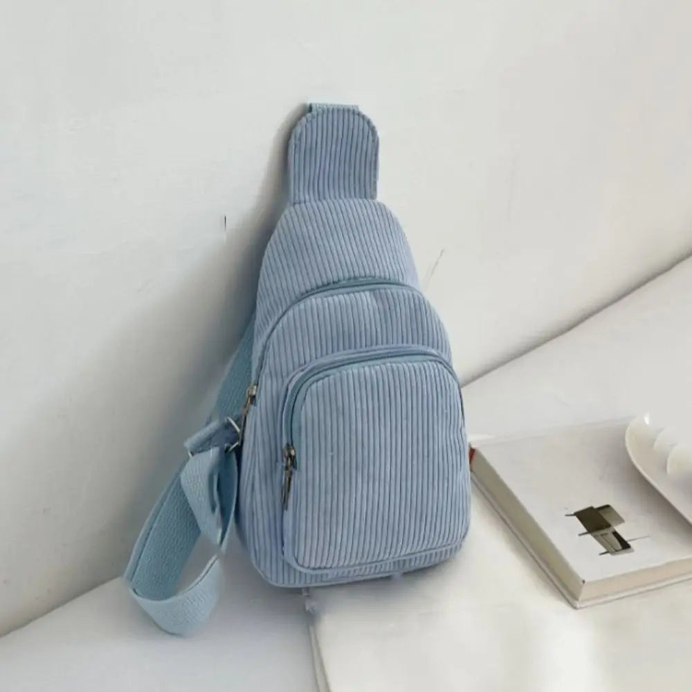 Sac bandoulière velours côtelé