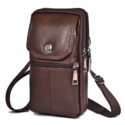 Pochette cuir ceinture homme