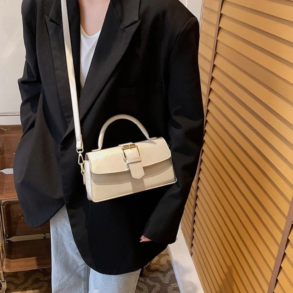 Sac à main coréen en cuir PU pour femmes, sac à bandoulière carré coréen sous les bras, grande capacité, polyvalent