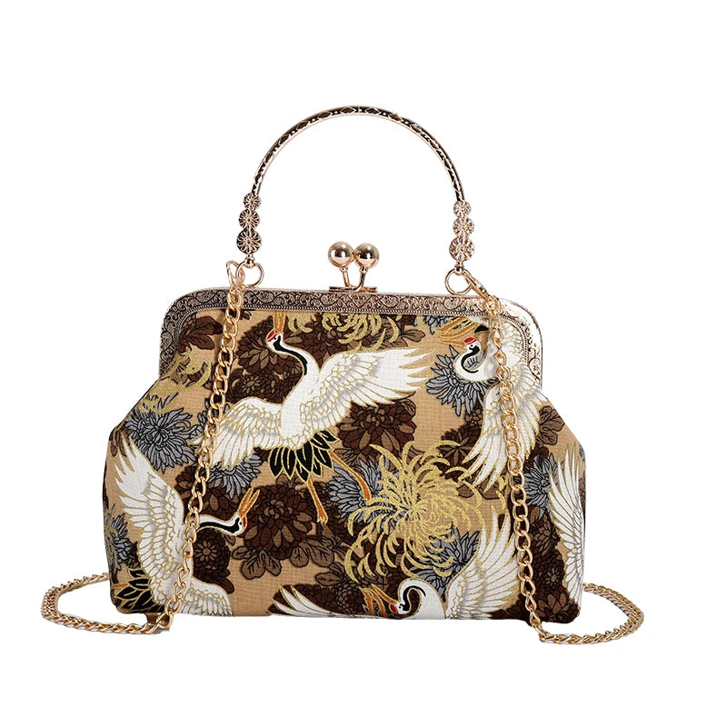 Sac à bandoulière brodé de Style chinois pour femmes, pochette de soirée de mariage, fait à la main, style Boho Vintage, cadeau