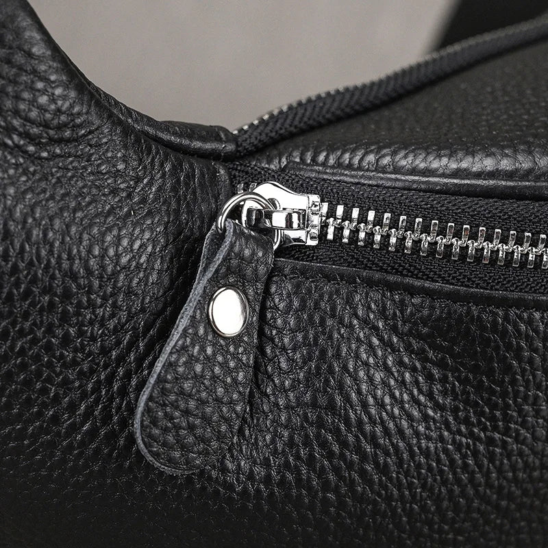 Sac banane cuir grainé